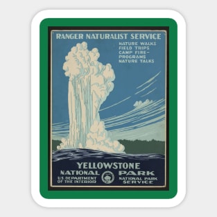 Vintage Yellowstone National Park Poster Sticker